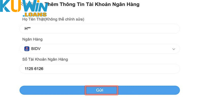 Liên kết ngân hàng rút tiền KUWIN